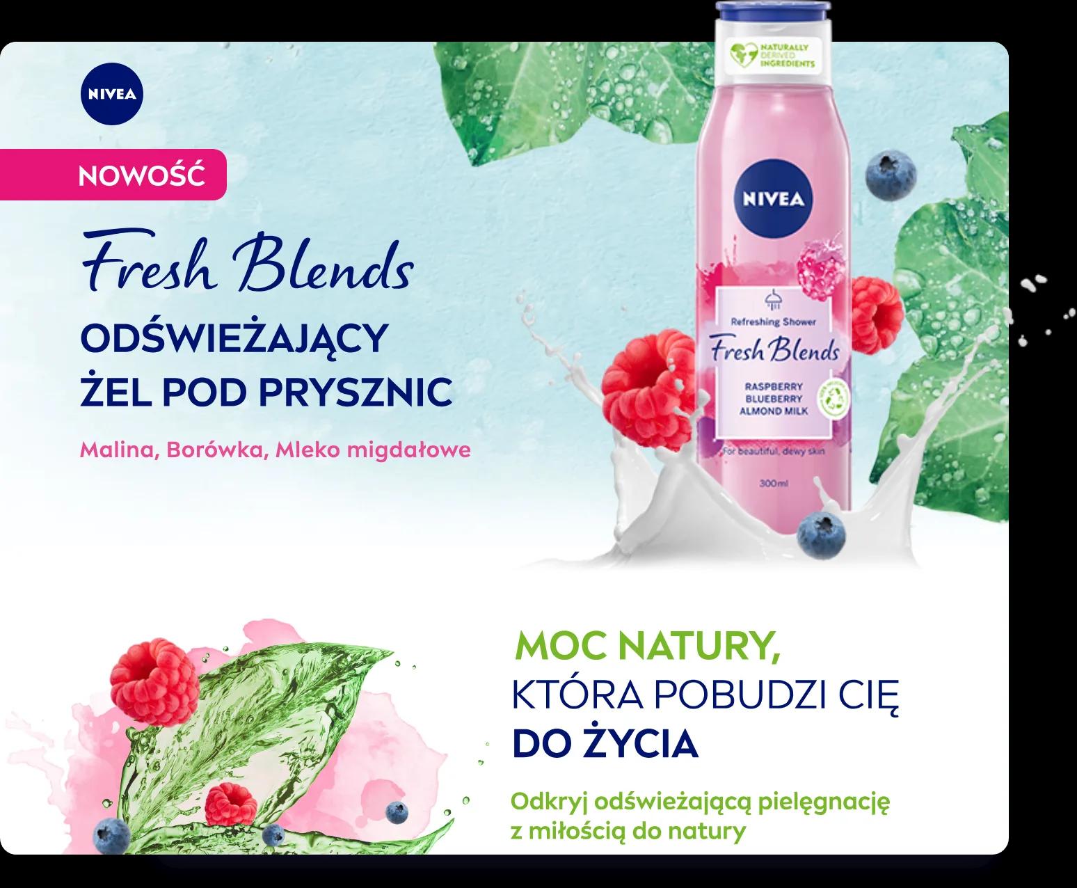 Przykładowa karta Rich Content: NIVEA Fresh Blends, odświeżający żel pod prysznic